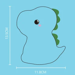 Lasten pöytävalaisin FocusLight Dino RGB ladattava valkoinen