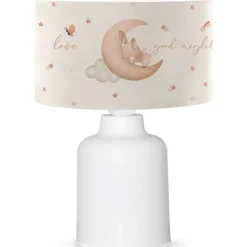 Lastenhuoneen pöytävalaisin Linento Lighting 241440 valkoinen