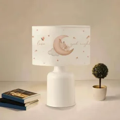 Lastenhuoneen pöytävalaisin Linento Lighting 241440 valkoinen