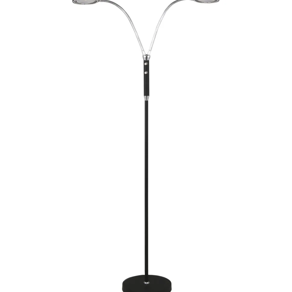 Lattiavalaisin Aneta Lighting Hero 130cm kaksiosainen LED 3000K musta/kromi