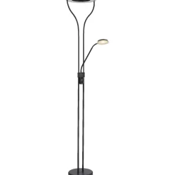 Lattiavalaisin lukuvalolla Globo Ebro, 20W, 3000K, musta