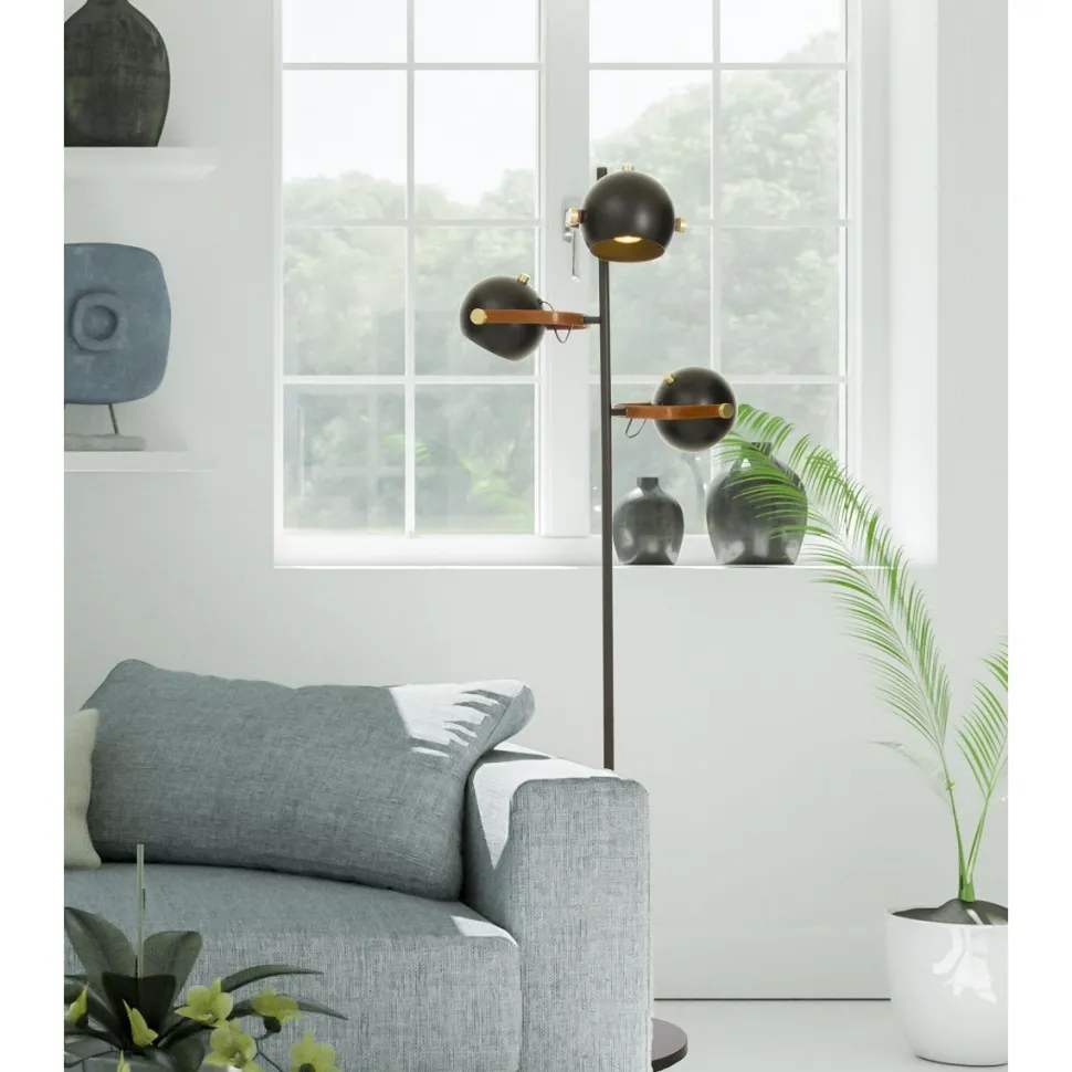 Lattiavalaisin Aneta Lighting Bow 3x7W Ø475x1520 mm IP20 GU10 musta