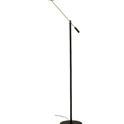 Lattiavalaisin Aneta Lighting Cadiz 130cm musta/mattamessinki
