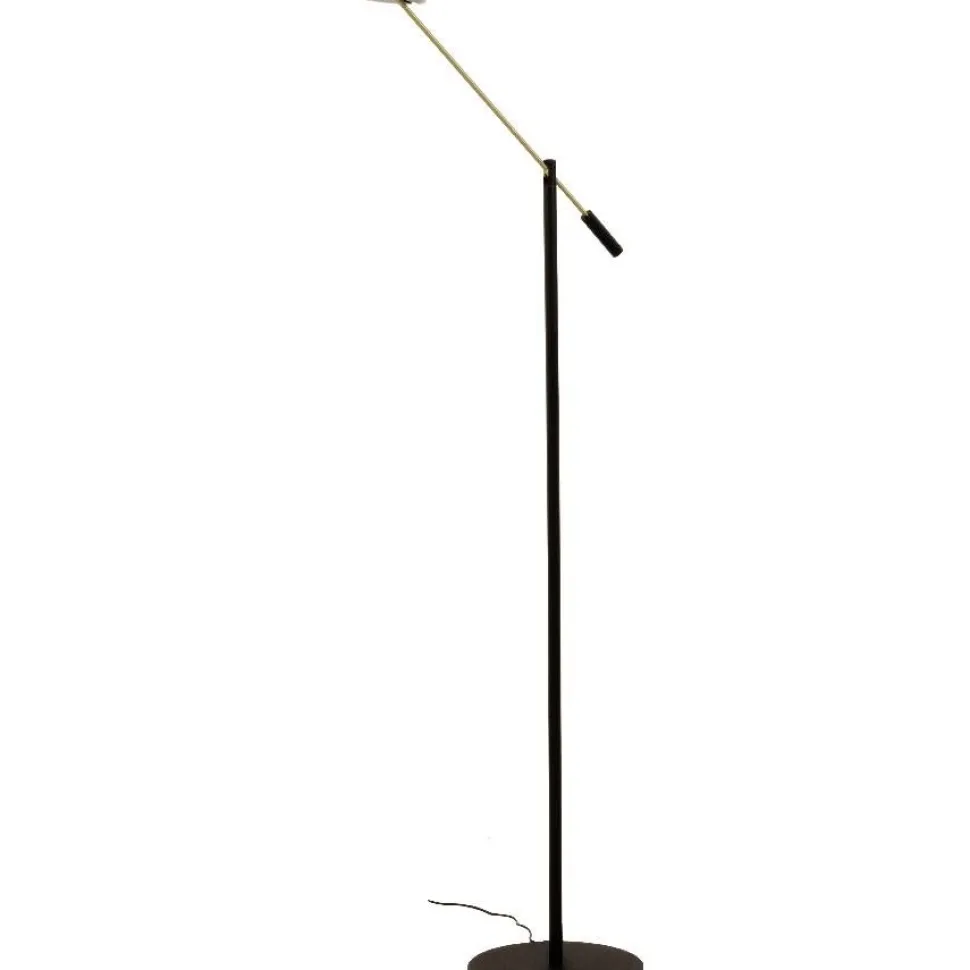 Lattiavalaisin Aneta Lighting Cadiz 130cm musta/mattamessinki