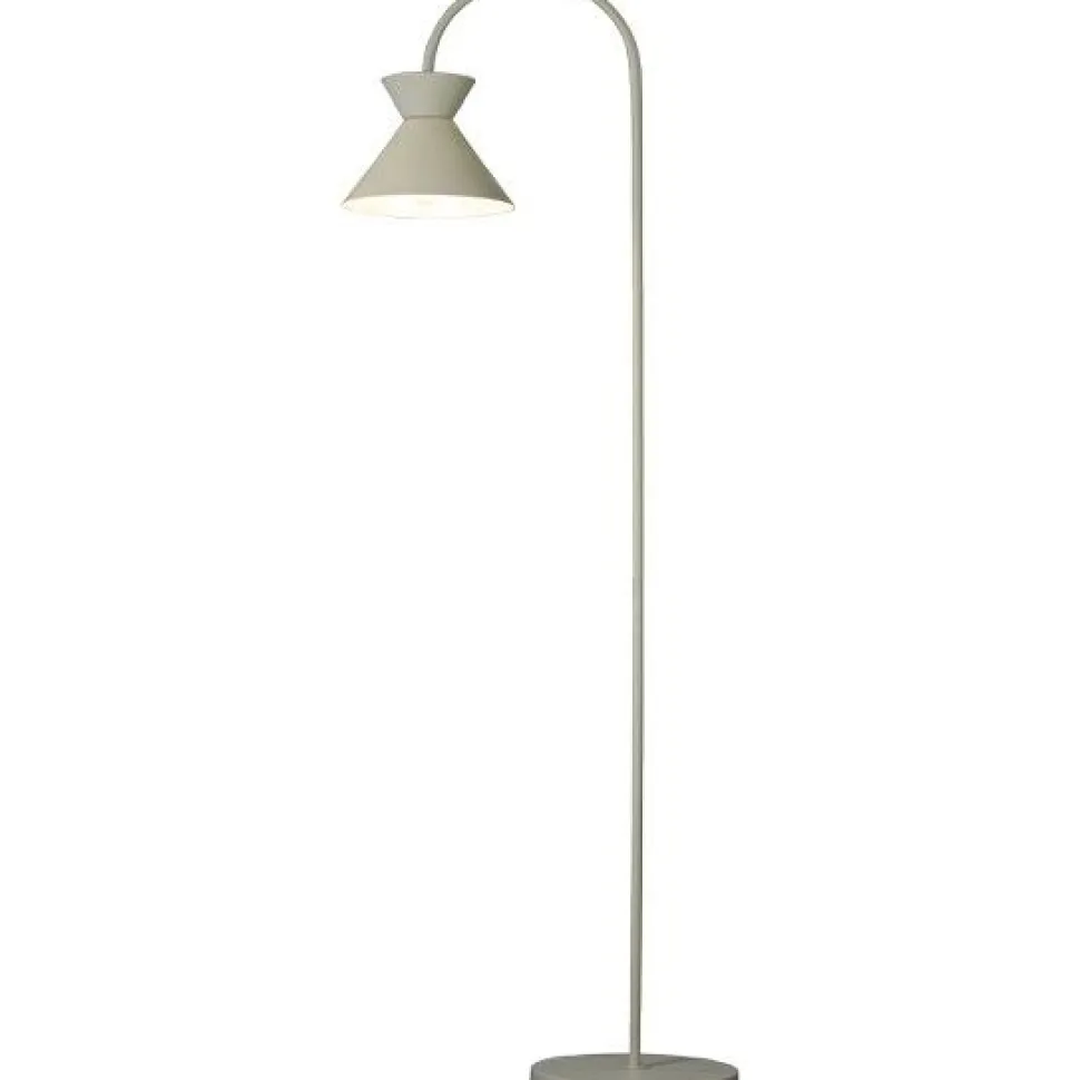 Lattiavalaisin Aneta Lighting Coni, 143cm, E27, metallivarjostin, hiekka