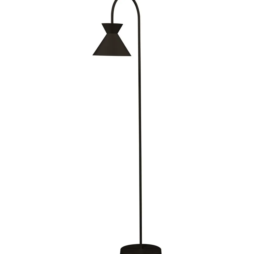 Lattiavalaisin Aneta Lighting Coni, 143cm, E27, metallivarjostin, hiekka