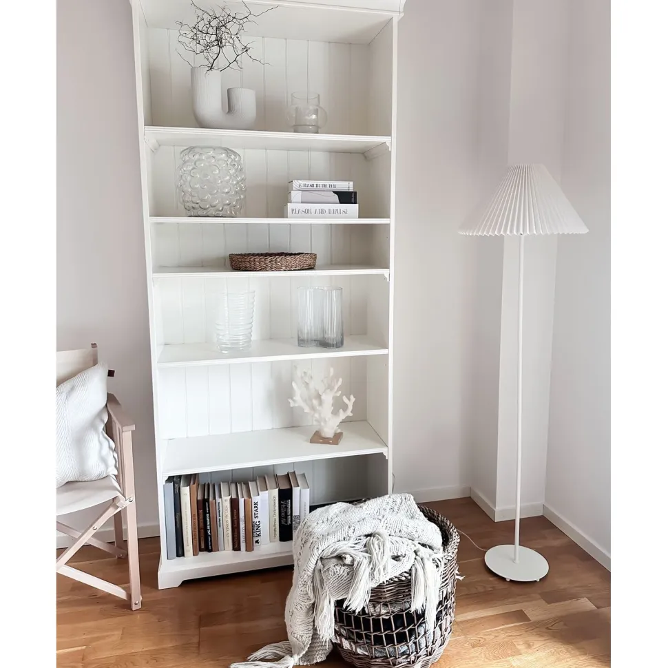 Lattiavalaisin Aneta Lighting Ester, valkoinen, sisältää valkoisen varjostimen