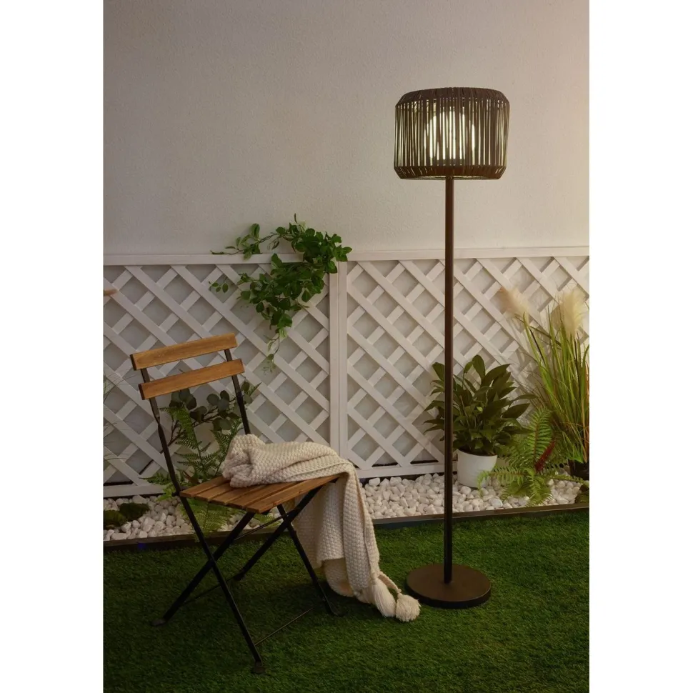 Lattiavalaisin aurinkokennolla Paulmann Pauleen Solar Elegance, IP44, 3000K, musta/harmaa