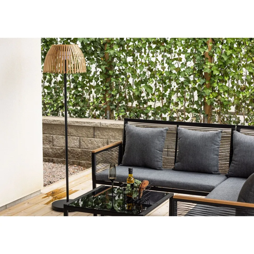 Lattiavalaisin aurinkokennolla Venture Home Mabis, ø40x150cm, musta