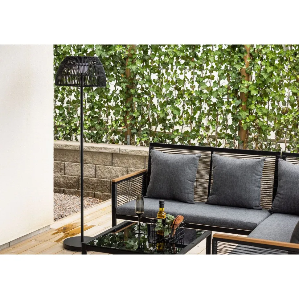 Lattiavalaisin aurinkokennolla Venture Home Mabis, ø40x150cm, musta