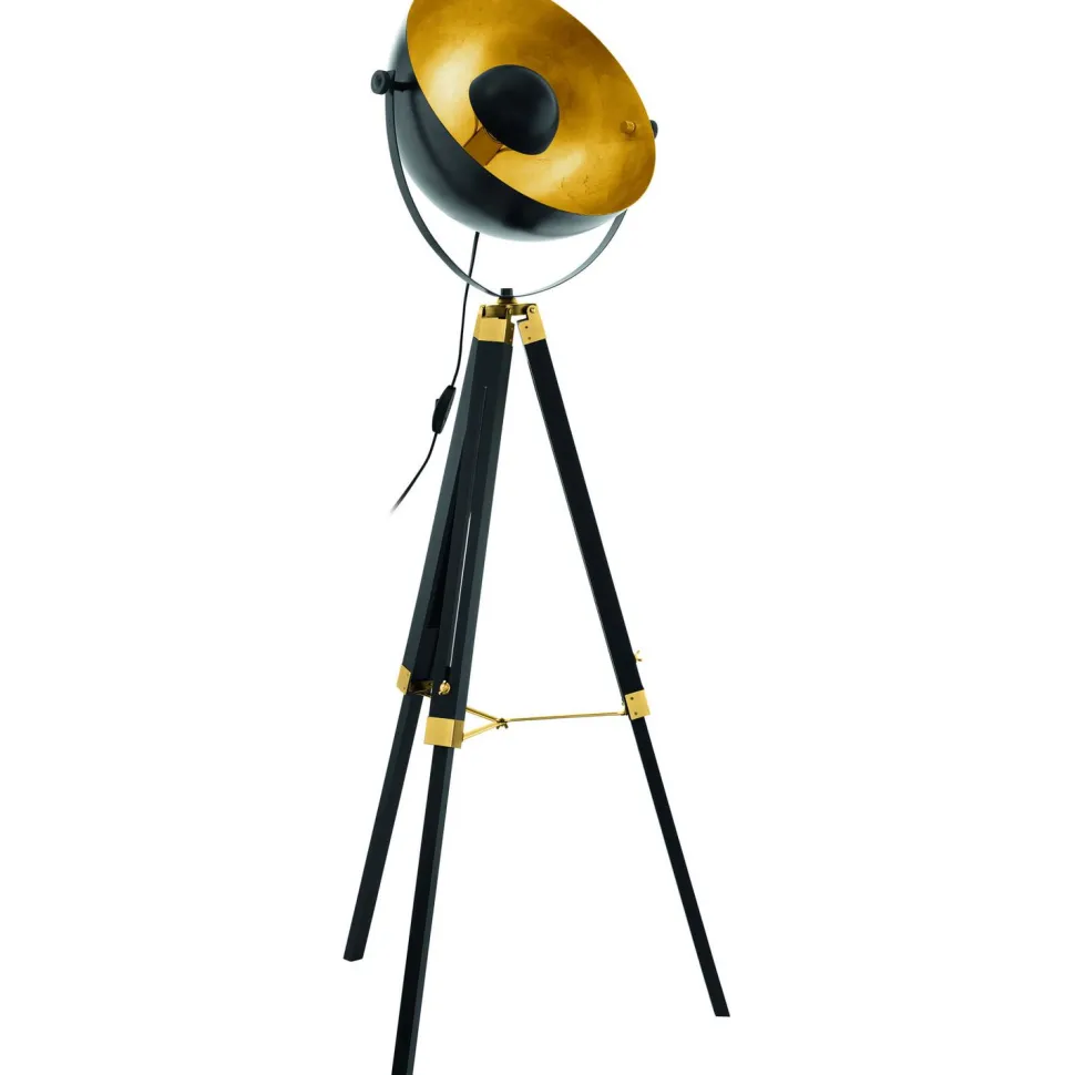 Lattiavalaisin Eglo Covaleda 164cm E27 musta/kulta