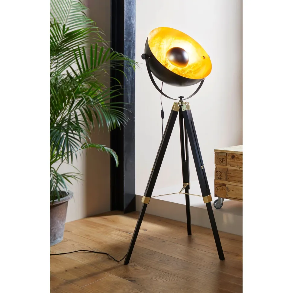 Lattiavalaisin Eglo Covaleda 164cm E27 musta/kulta