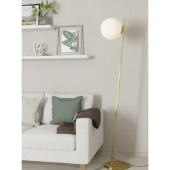 Lattiavalaisin Eglo Rondo 4, 174.5cm, E27, 40W, IP20, messinki/valkoinen