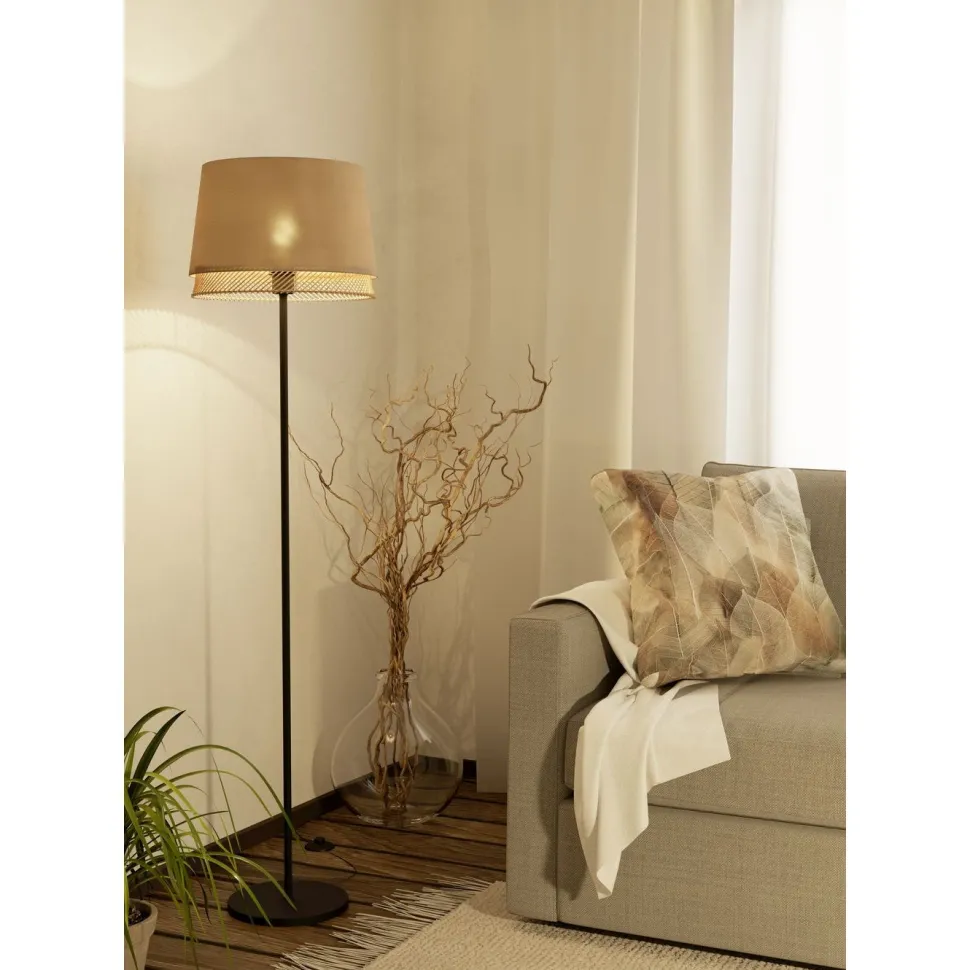 Lattiavalaisin Eglo Tabley, 153cm, E27, 40W, IP20, pellava/puu