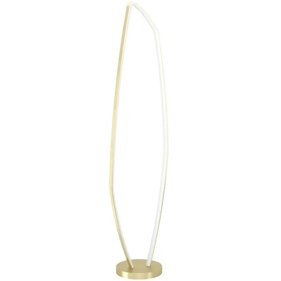 Lattiavalaisin Eglo Vallerosa, 128.5cm, LED, 25.2W, IP20, messinki/valkoinen