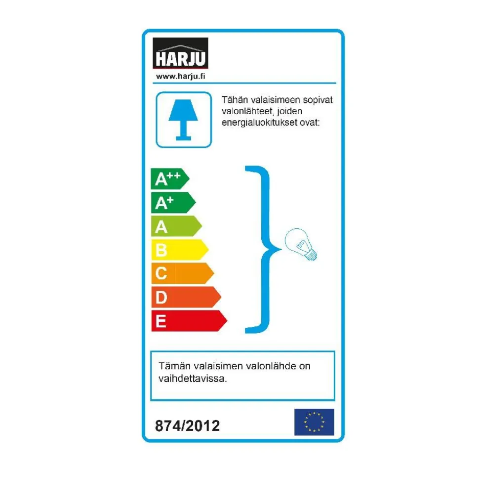 Lattiavalaisin Harju Onni E27 IP20 musta