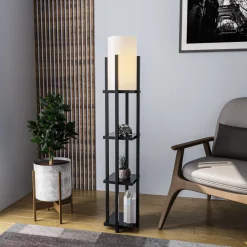Lattiavalaisin hyllyköllä Linento Lighting 8120, 130cm, kulta/valkoinen