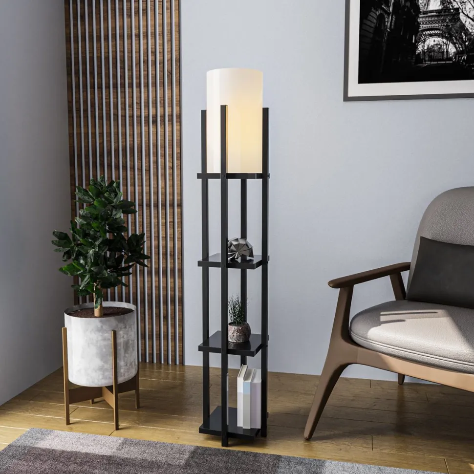 Lattiavalaisin hyllyköllä Linento Lighting 8120, 130cm, kulta/valkoinen