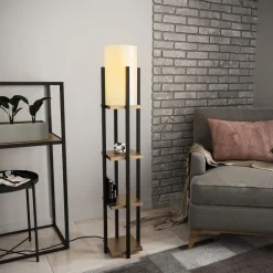 Lattiavalaisin hyllyköllä Linento Lighting 8120, 130cm, kulta/valkoinen