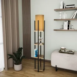 Lattiavalaisin hyllyköllä Linento Lighting 8120, 130cm, kulta/valkoinen