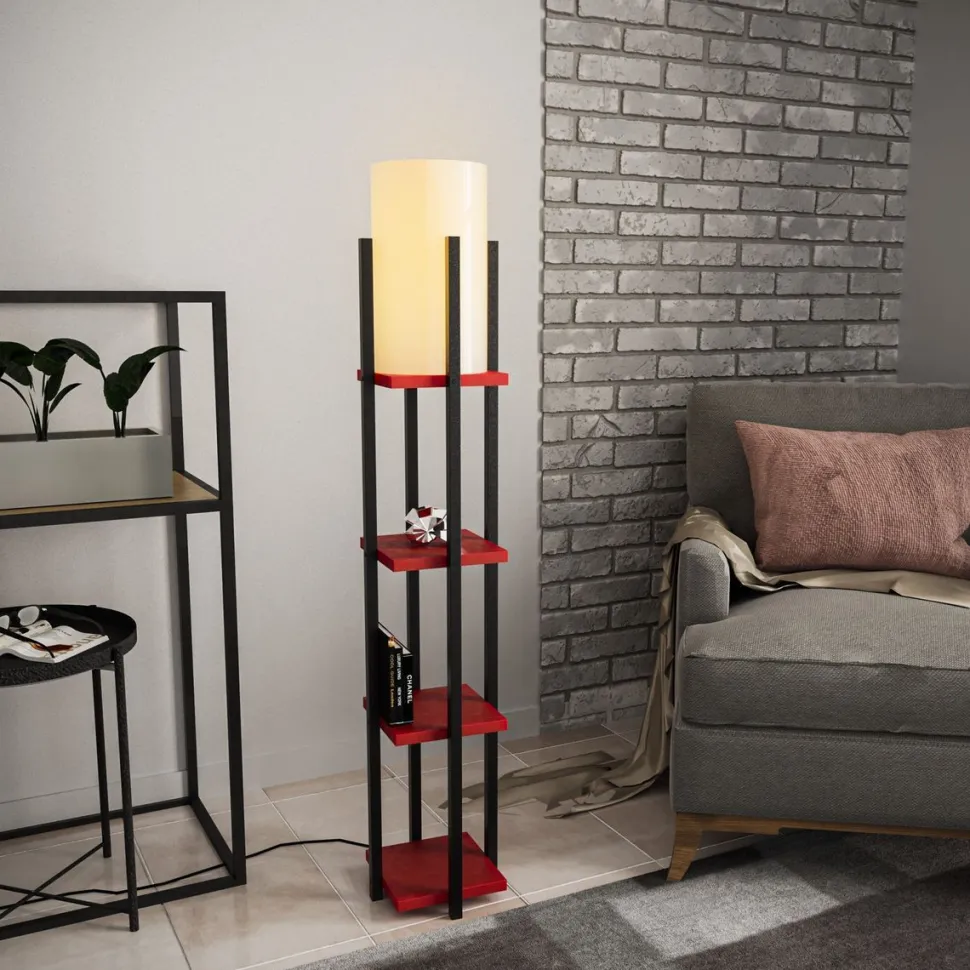 Lattiavalaisin hyllyköllä Linento Lighting 8120, 130cm, kulta/valkoinen
