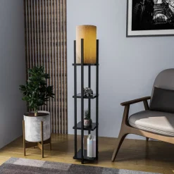 Lattiavalaisin hyllyköllä Linento Lighting 8120, 130cm, kulta/valkoinen