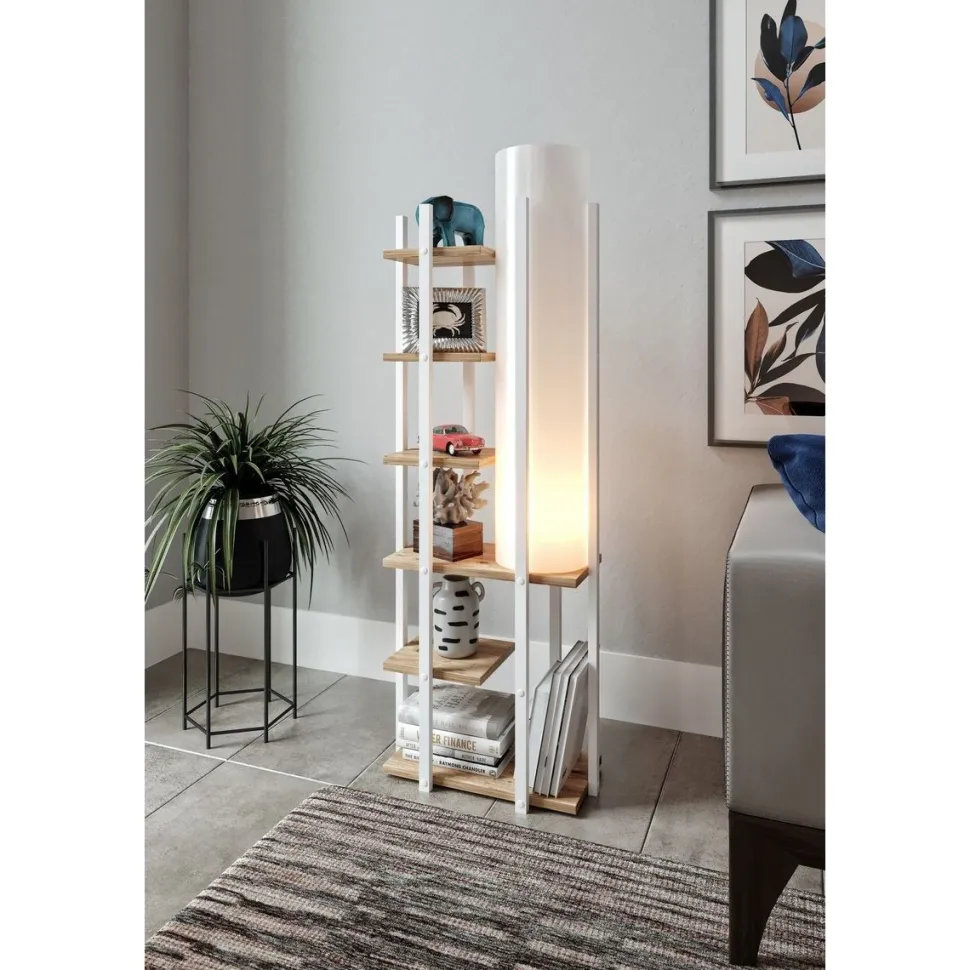 Lattiavalaisin hyllyköllä Linento Lighting Moda Dor SRC, 135cm, musta/natural