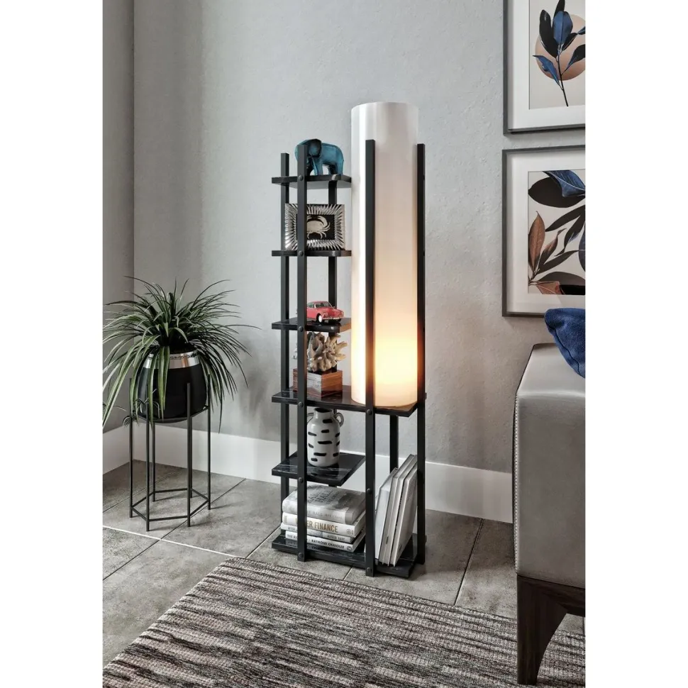 Lattiavalaisin hyllyköllä Linento Lighting Moda Dor SRC, 135cm, musta/natural
