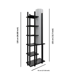 Lattiavalaisin hyllyköllä Linento Lighting Moda Dor SRC, 135cm, musta/natural