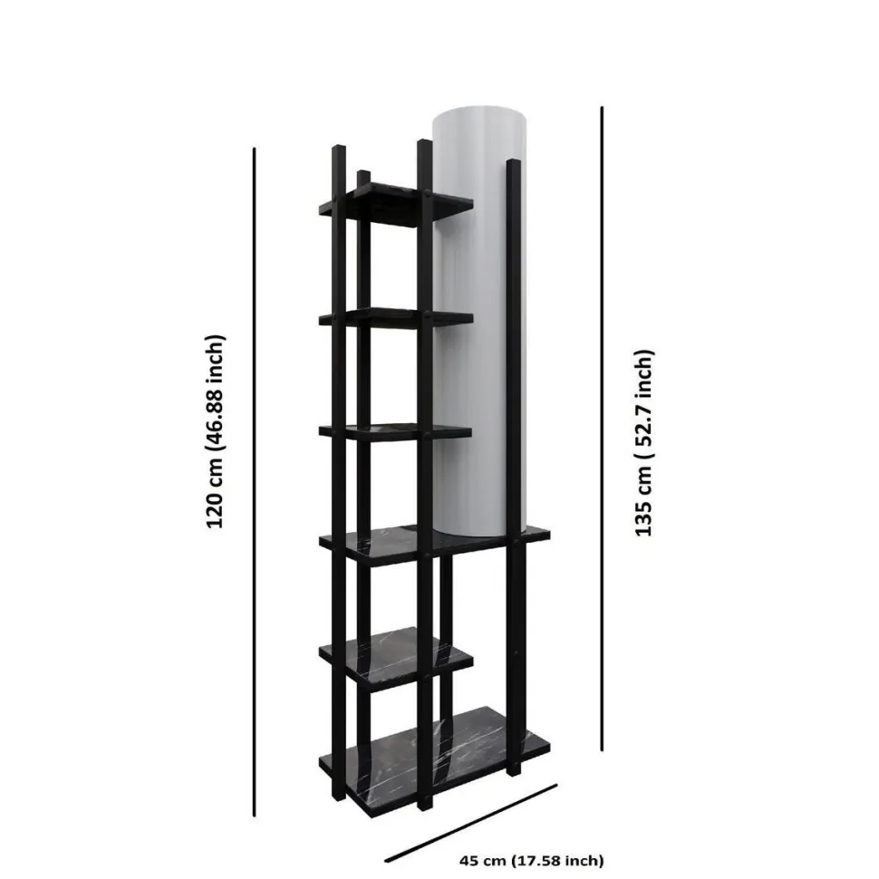 Lattiavalaisin hyllyköllä Linento Lighting Moda Dor SRC, 135cm, musta/natural