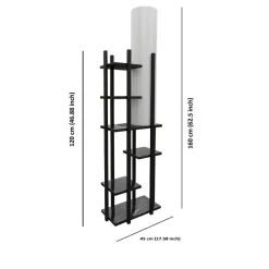 Lattiavalaisin hyllyköllä Linento Lighting Vogue SMK, 160cm, valkoinen