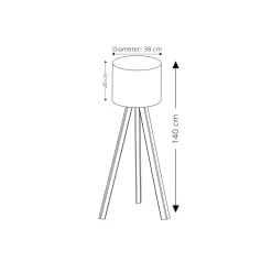 Lattiavalaisin Linento Lighting AYD-1518, beige/tammi