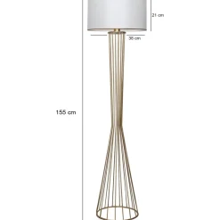 Lattiavalaisin Linento Lighting Fern 155 cm musta