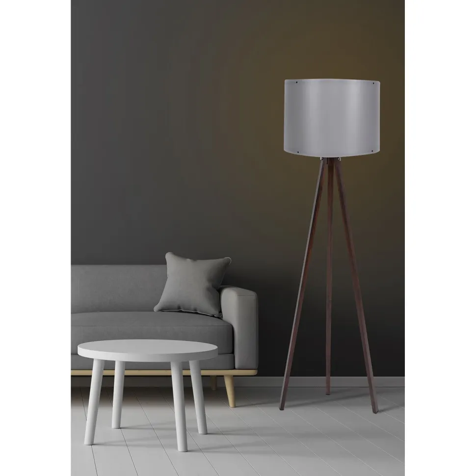 Lattiavalaisin Linento Lighting 103, harmaa/pähkinäpuu
