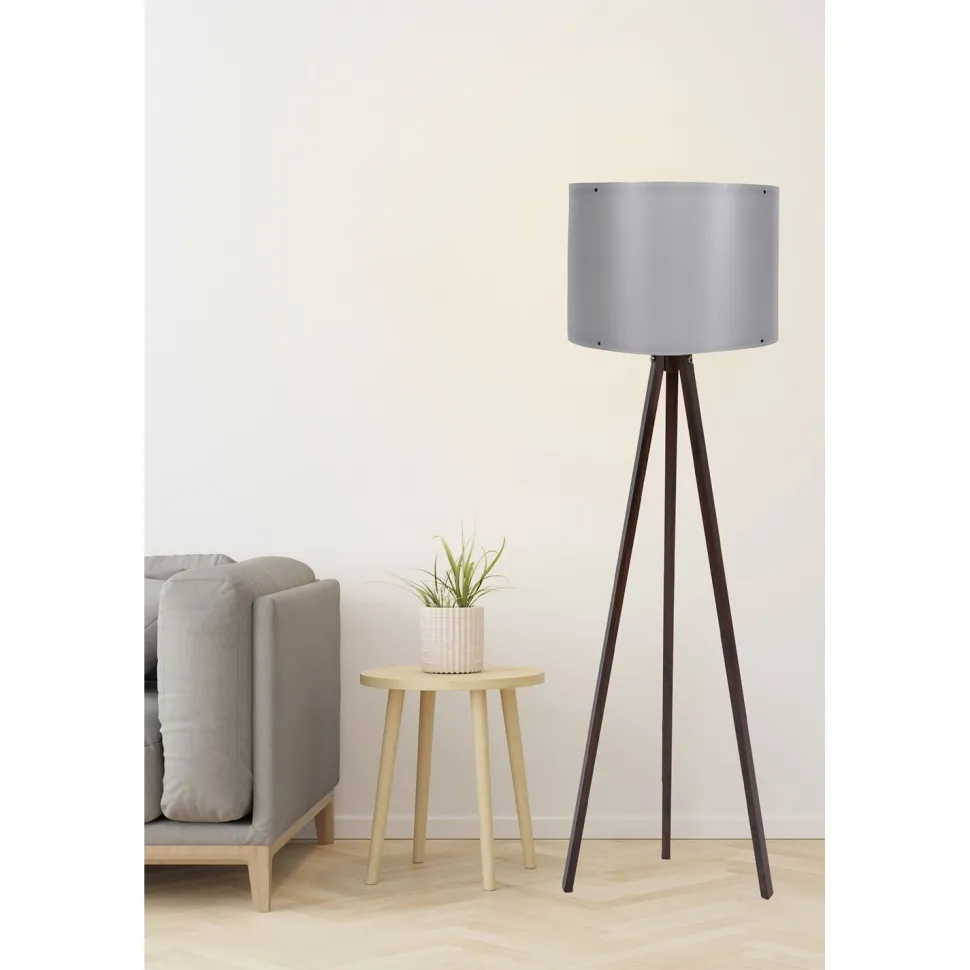 Lattiavalaisin Linento Lighting 103, harmaa/pähkinäpuu