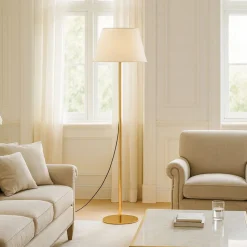 Lattiavalaisin Linento Lighting Mia 242271 146cm valkoinen/kulta