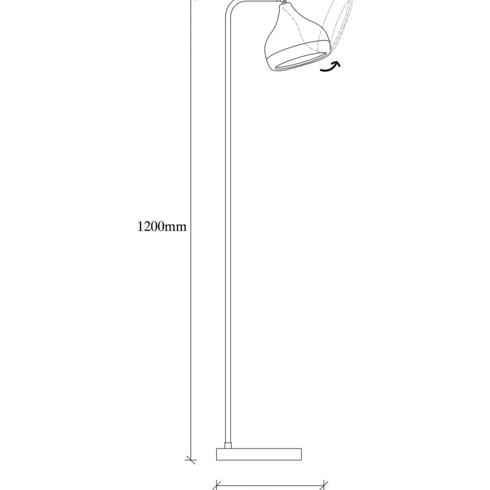 Lattiavalaisin Linento Lighting Mint 120 cm musta/kupari