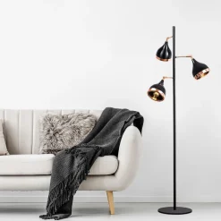 Lattiavalaisin Linento Lighting Mint 163 cm 3-osainen musta/kupari