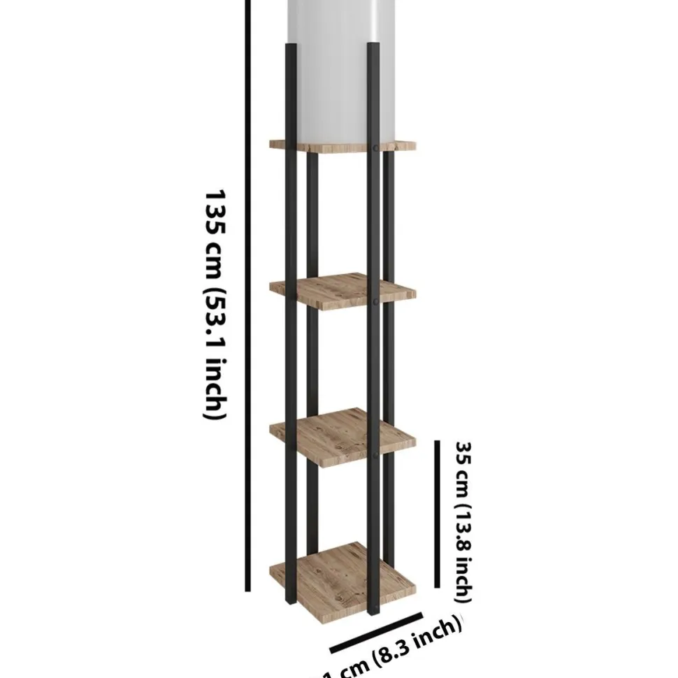 Lattiavalaisin Linento Lighting Nora 135 cm puu/musta