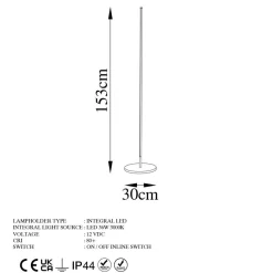 Lattiavalaisin Linento Lighting Only 13318, 153cm, kulta