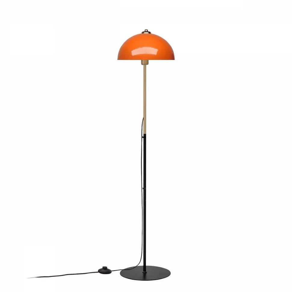 Lattiavalaisin Linento Lighting Orbit, Ø25cm, korkeus 147cm, oranssi