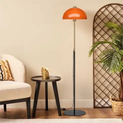 Lattiavalaisin Linento Lighting Orbit, Ø25cm, korkeus 147cm, oranssi