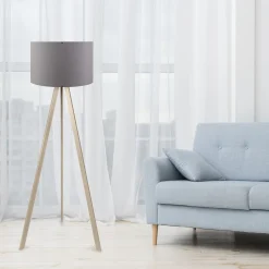 Lattiavalaisin Linento Lighting Ramona 140 cm ruskea/harmaa