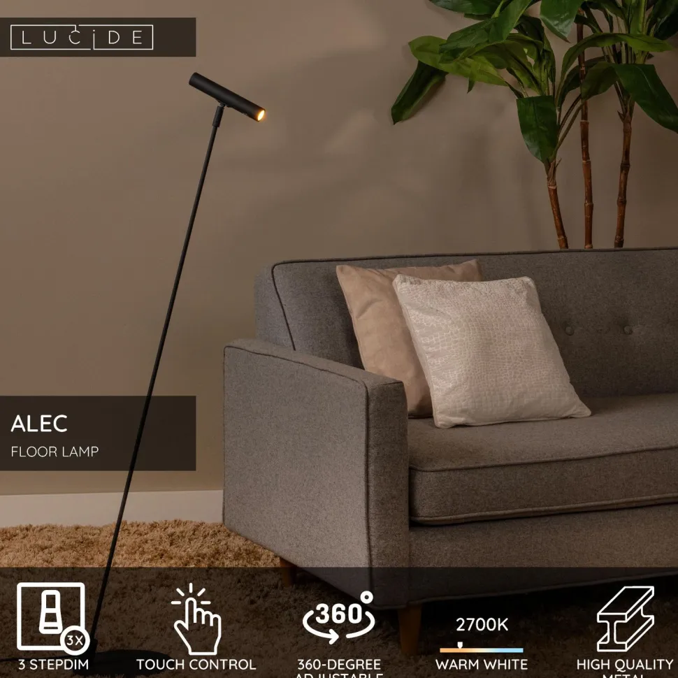 Lattiavalaisin Lucide Alec, 41x23cm, IP20, 3W, musta