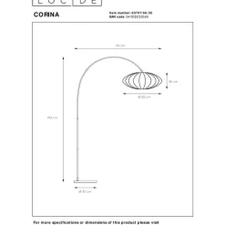 Lattiavalaisin Lucide Corina, E27, kerma
