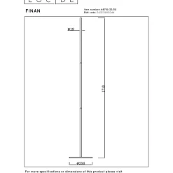 Lattiavalaisin Lucide Finan, 25x25cm, IP20, 32W, musta