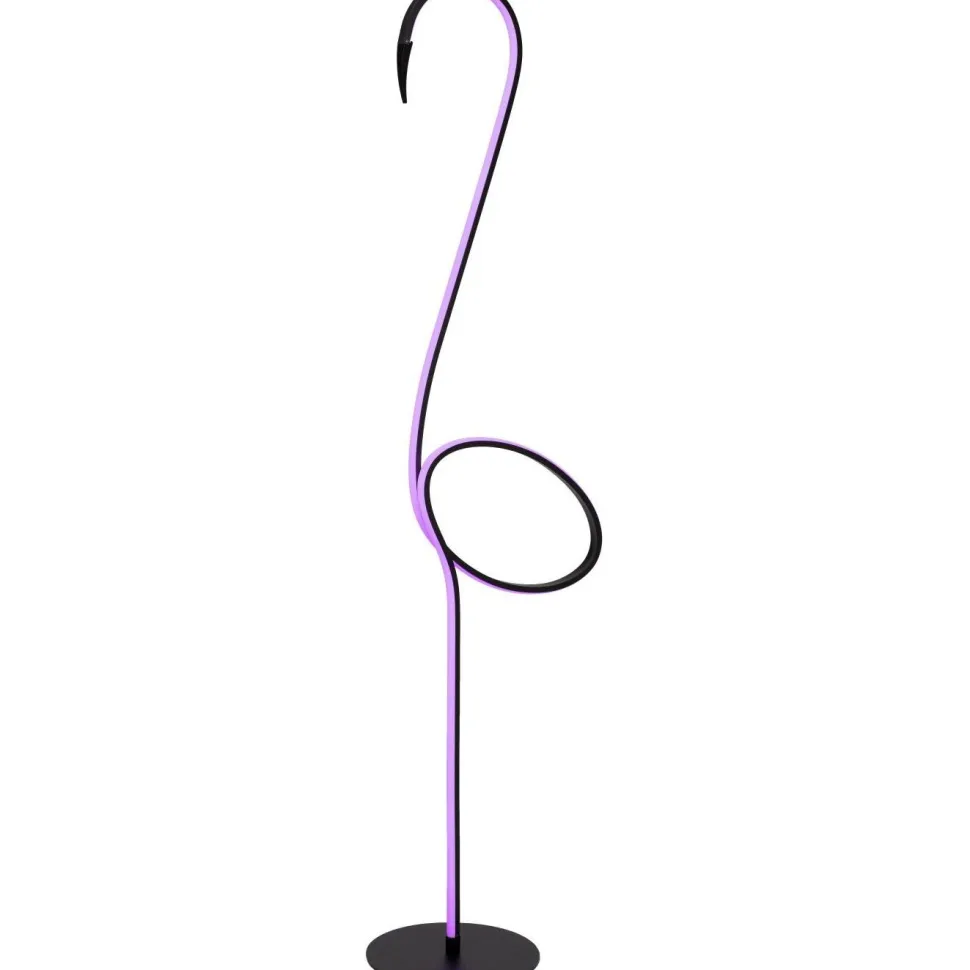 Lattiavalaisin Lucide Flamingo RGB, 130cm, musta/monivärinen