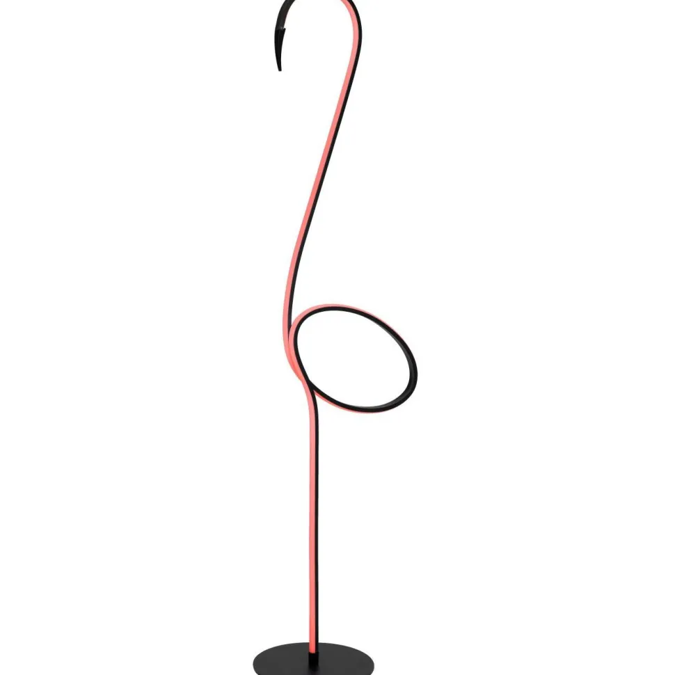 Lattiavalaisin Lucide Flamingo RGB, 130cm, musta/monivärinen