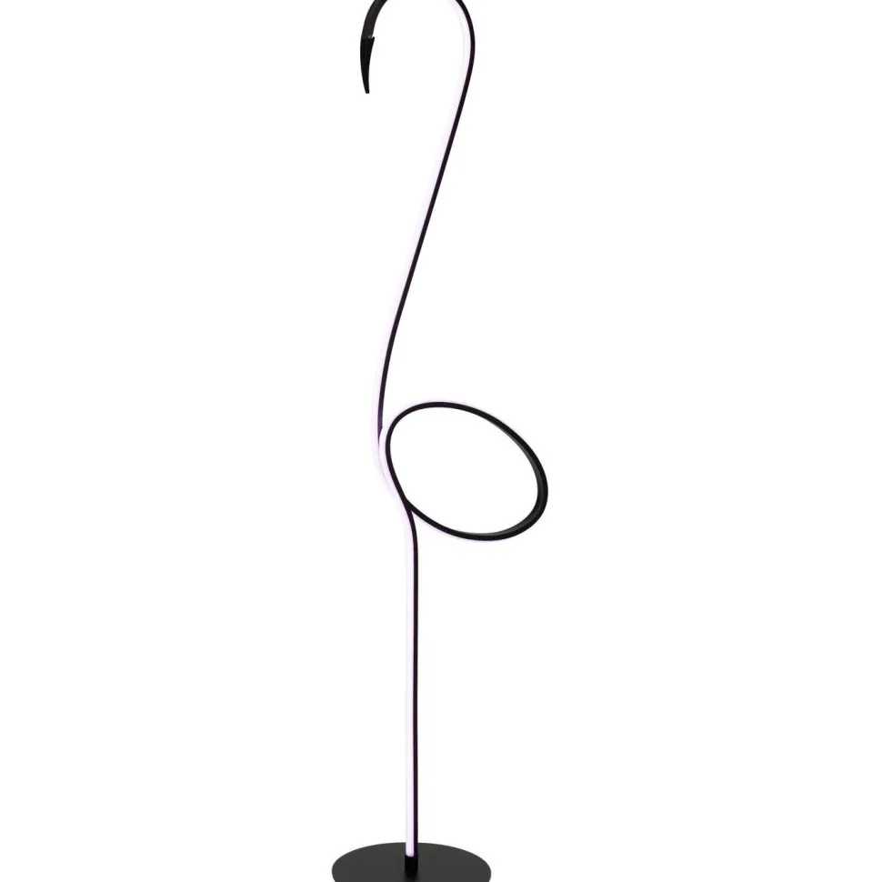 Lattiavalaisin Lucide Flamingo RGB, 130cm, musta/monivärinen
