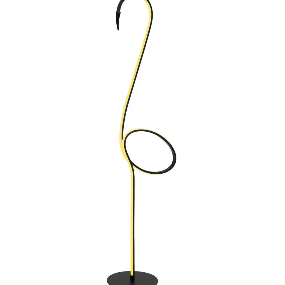 Lattiavalaisin Lucide Flamingo RGB, 130cm, musta/monivärinen